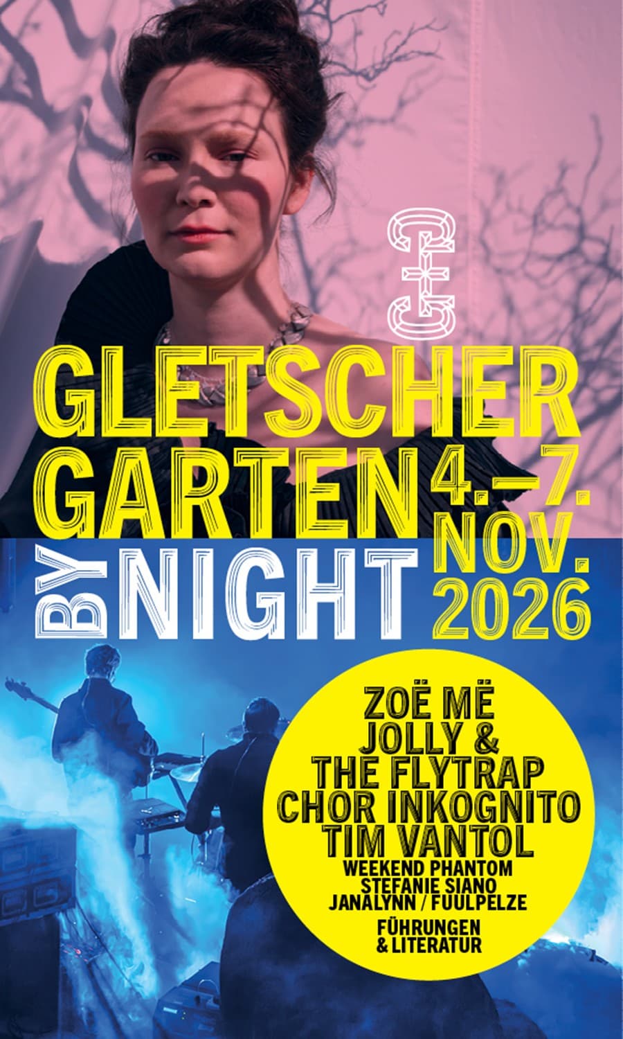 Banner (intern): Gletschergarten by night (7.10.-4.11.)